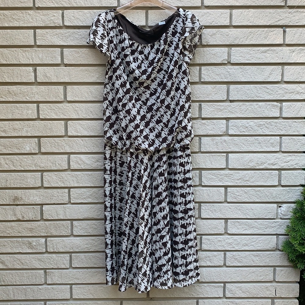 Liz Claiborne Houndstooth Pattern Dress 10